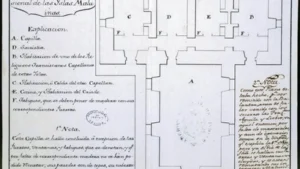 Plano de la antigua capilla de la Soledad
